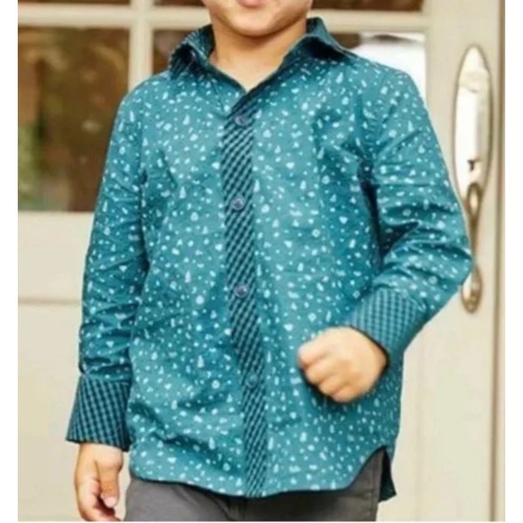 Matilda Jane‎ Jack Frost Shirt Boys Choose Your Own Path Christmas Top Size 8 - Picture 2 of 3
